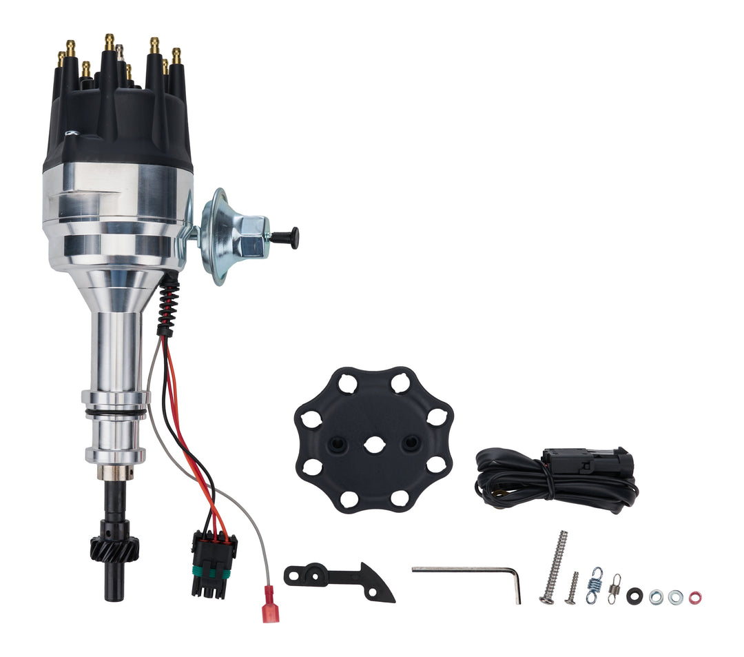 Allstar Distributor Magnetic Pickup Vacuum Advance HEI Style Terminal Rev Limiter Black Small ALL81243