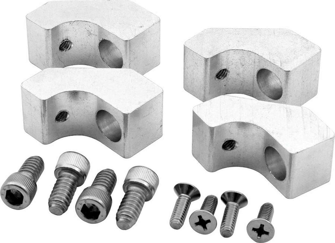 Allstar Wire Loom Bracket Head Mount Center Bolt Valve Cover Aluminum Polished Small Set of 4 ALL81341