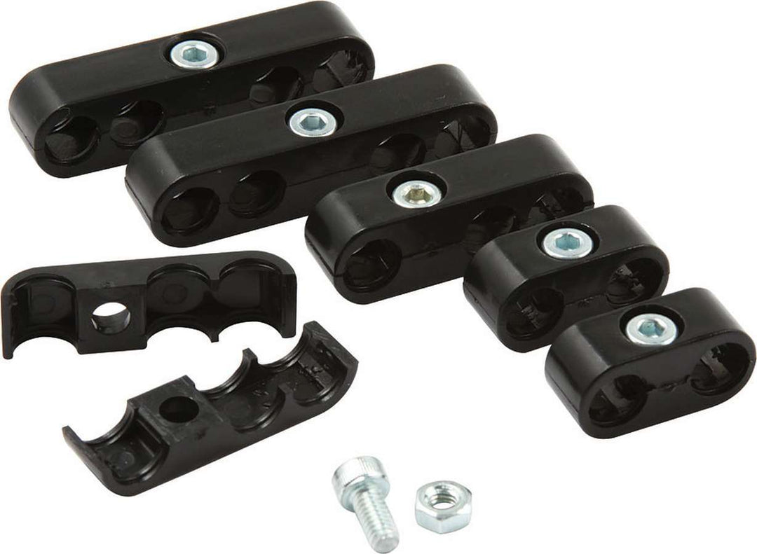 Allstar Spark Plug Wire Loom 7-9 mm Plastic Black Clamp Style Kit ALL81345