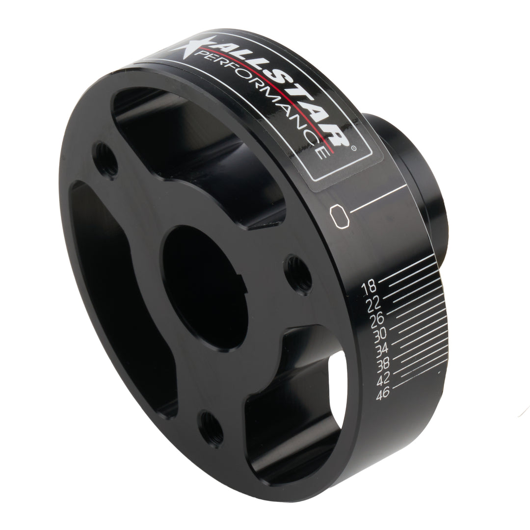 Allstar Crankshaft Hub 4.375" OD Aluminum Black Anodized Small Block Chevy ALL90030