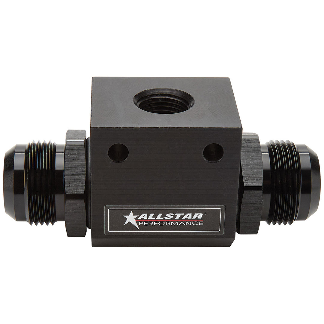 Allstar Temperature Manifold 16 AN Male Inlet 16 AN Male Outlet 1/2" NPT Female Port ALL90042