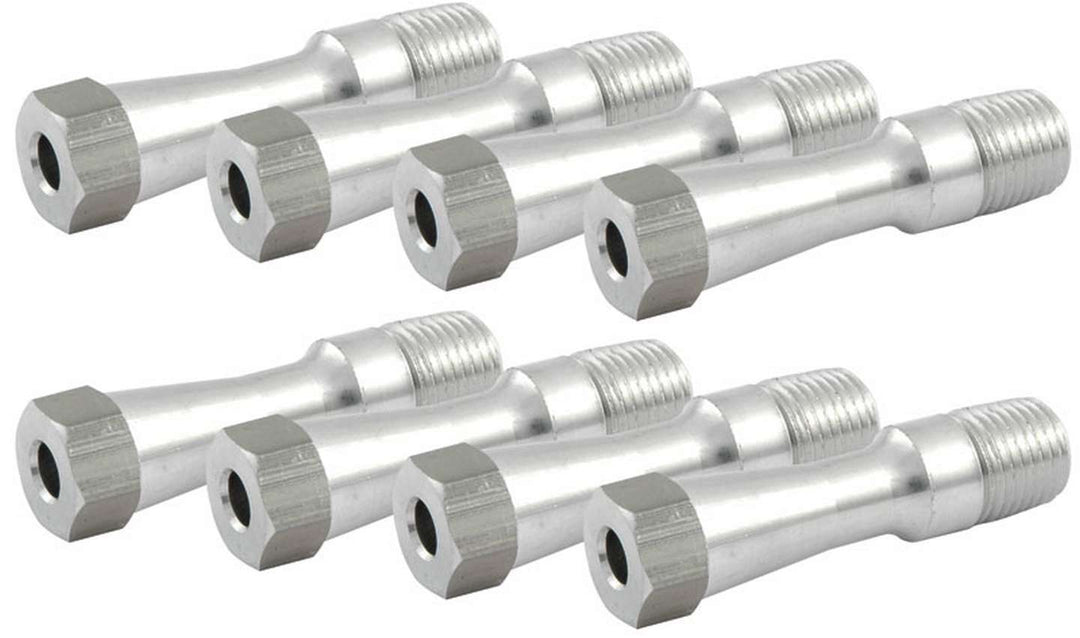 Allstar Lifter Valley Vents Hex Head 1/4" NPT Aluminum Clear Anodized Small Block Chevy Set of 8 ALL90065
