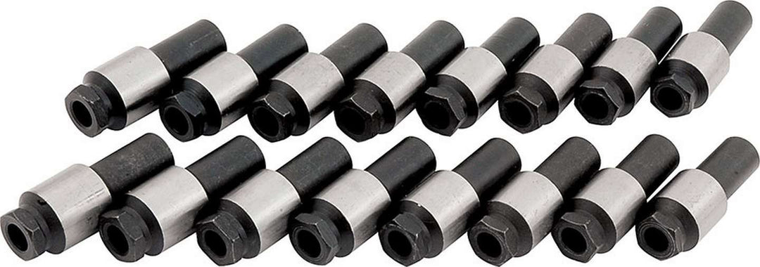 Allstar Rocker Arm Nut 3/8"-24 Thread 0.750" Body Diameter 2.050" Steel Small Block Set of 16 ALL90206