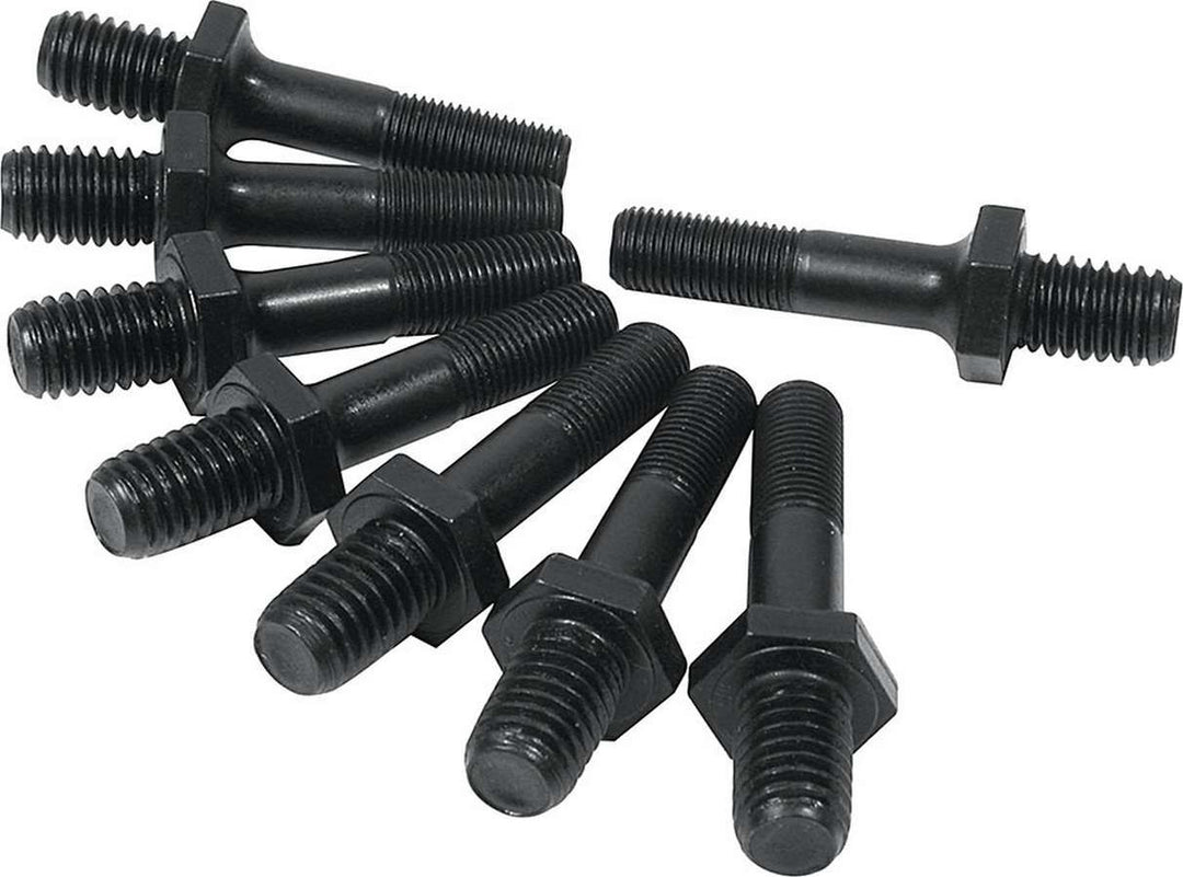 Allstar Rocker Arm Stud 7/16"-14 Base Thread 3/8"-24 Top Thread 2.375" Steel Small Set of 8 ALL90230