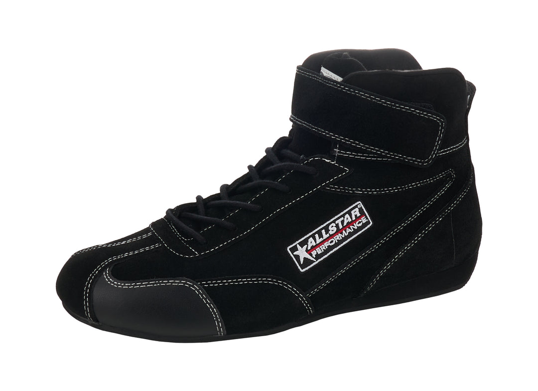 Allstar Driving Shoe Pro-Series Mid-Top SFI 3.3/5 Suede Outer Fire Retardant Black Size 10 Pair ALL918128
