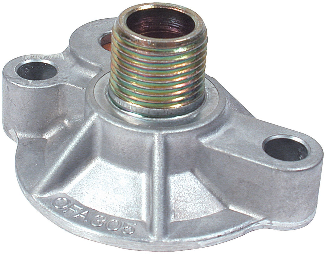 Allstar Oil Filter Adapter Bypass 13/16"-16 Center Thread Aluminum Natural Chevy V8 ALL92000