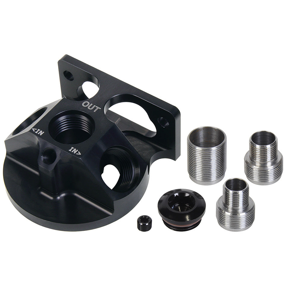 Allstar Oil Filter Adapter Remote Mount 12 AN Female Ports 1/8" NPT Port ALL92027