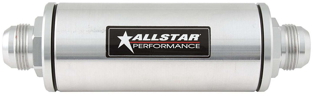 Allstar Oil Filter In-Line Paper Element 16 AN Male Inlet 16 AN Male Outlet Aluminum Clear ALL92040