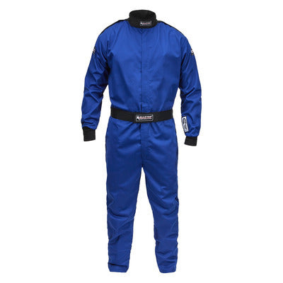 Allstar Driving Suit 1-Piece SFI 3.2A/1 Single Layer Fire Retardant Cotton Blue Medium-Tall ALL931023