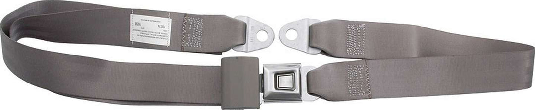 Allstar Seat Belt Lap Push Button Buckle Bolt-In Floor Mount Polyester Gray ALL98111