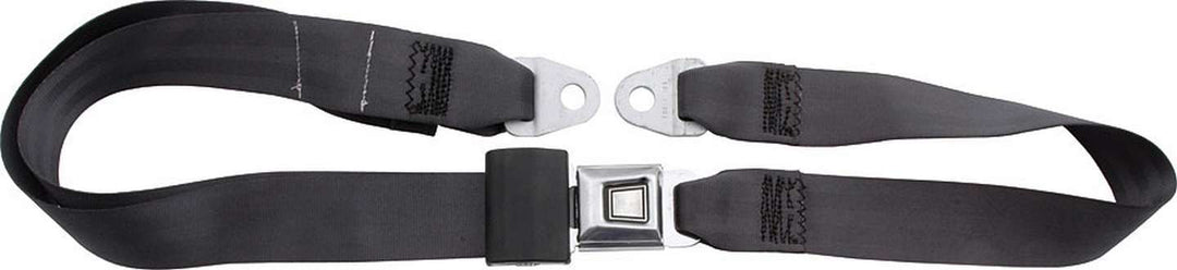 Allstar Seat Belt Lap Push Button Buckle Bolt-In Floor Mount Polyester Charcoal ALL98112