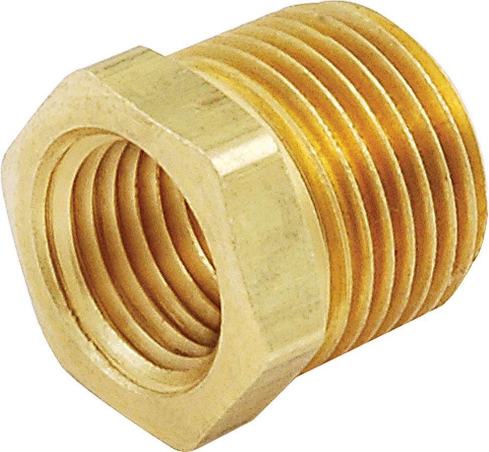 Allstar Fitting Adapter Straight 1/4" NPT Female to 3/8" NPT Male Brass Natural ALL99031