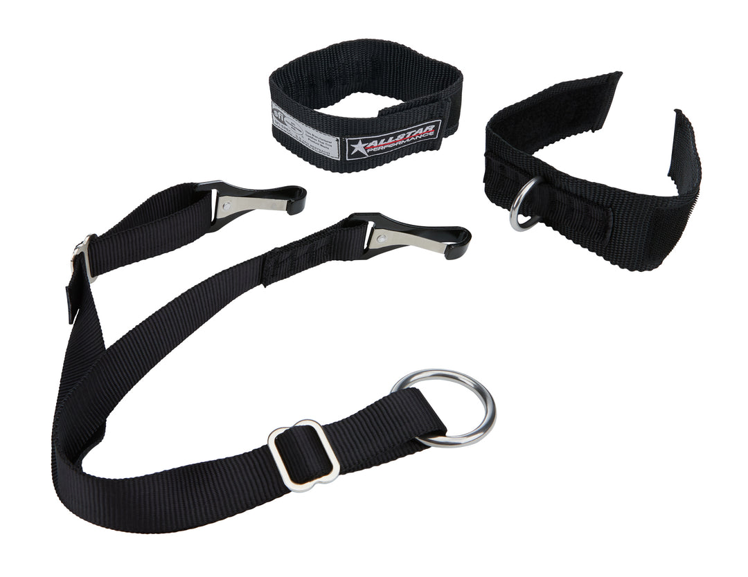 Allstar Arm Restraint Harness SFI 3.3 Y-Strap 2" Wide Cuffs Nylon Black Junior Kit ALL991212