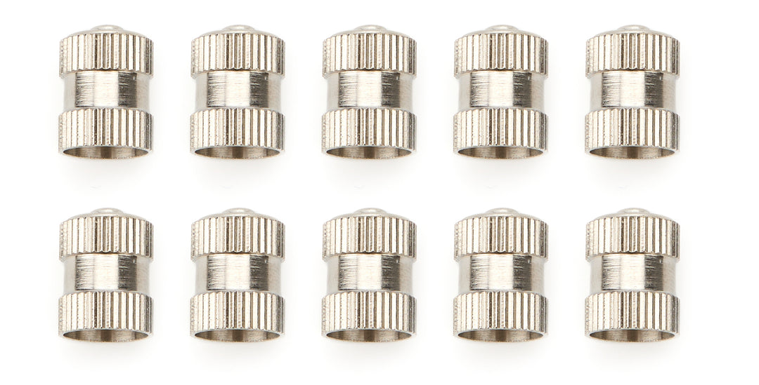 Allstar Valve Stem Cap Stainless Natural Set of 10 ALL99151