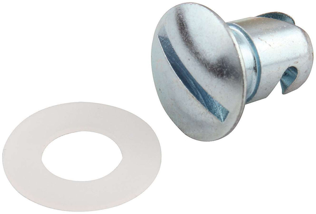 Allstar Quick Turn Fastener Oval Head Slotted Washer Included Aluminum Clear Anodized Set of 3 ALL99165