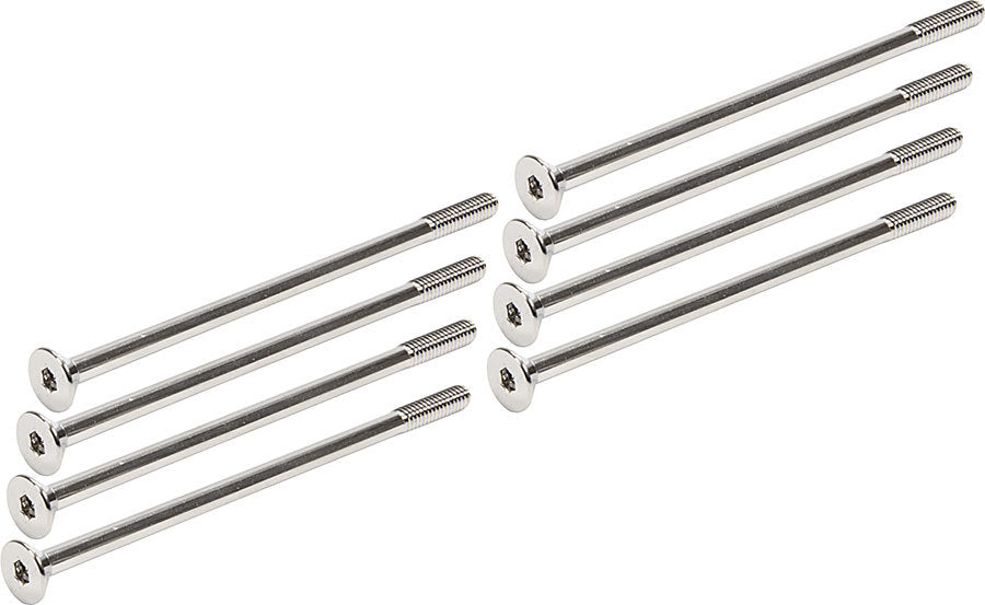 Allstar Valve Cover Fastener Bolt 1/4"-20 Thread 5.000" Allen Head Steel Chrome Tall Set of 8 ALL99292