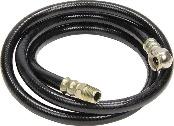 Allstar Air Hose 0.25" ID 4 ft 1/4" NPT to Air Chuck Rubber / Brass Black Compressed Air Tank ALL99341