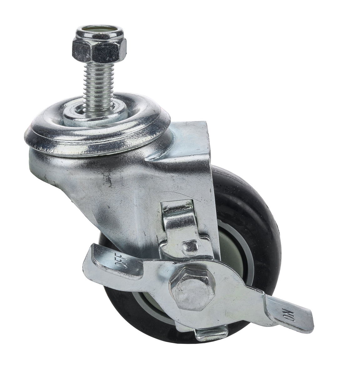 Allstar Chassis Dolly Caster 1/2" Studs Locking 3" Wheels Rubber / Steel ALL99437