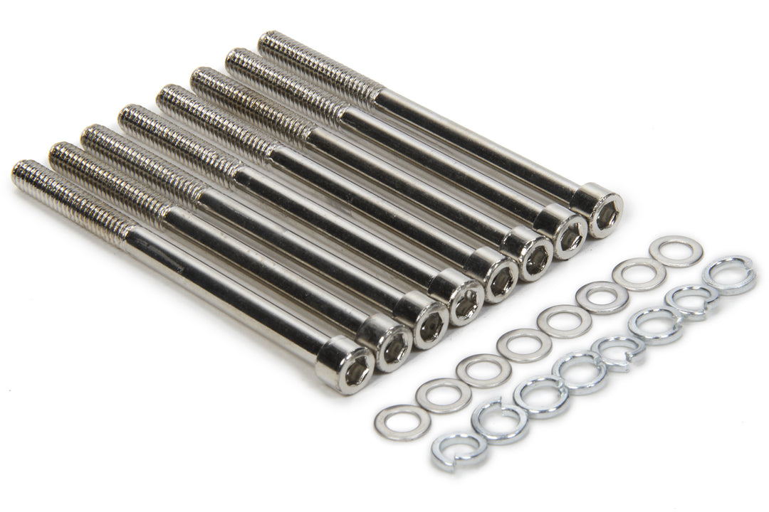 Allstar Valve Cover Fastener Bolt 1/4"-20 Thread 3.75" Allen Head Lock Washers Included Set of 8 ALL99465