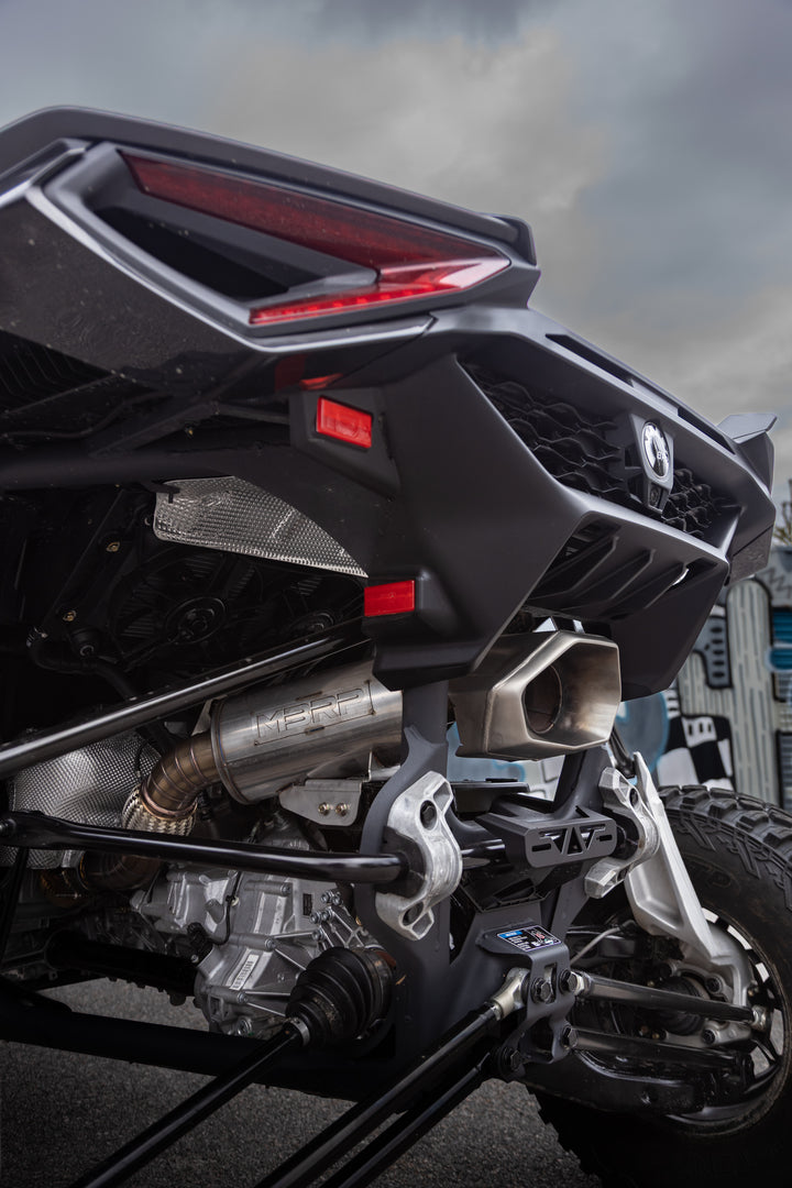 MBRP 24-Up Can-Am Maverick R, Performance Series Single Slip-on System with Catalytic Converter AT-9223PT
