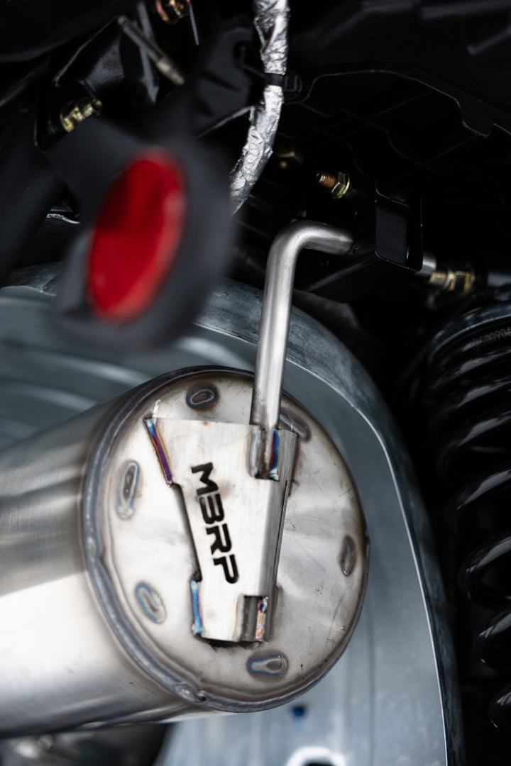 MBRP 25-Up Can-Am Outlander 850/1000R 6" Single Slip-on System, Dual Outlet with CF Tips, Performance AT-9224PT