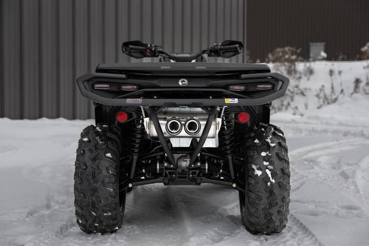 MBRP 25-Up Can-Am Outlander 850/1000R 6" Single Slip-on System, Dual Outlet with CF Tips, Performance AT-9224PT