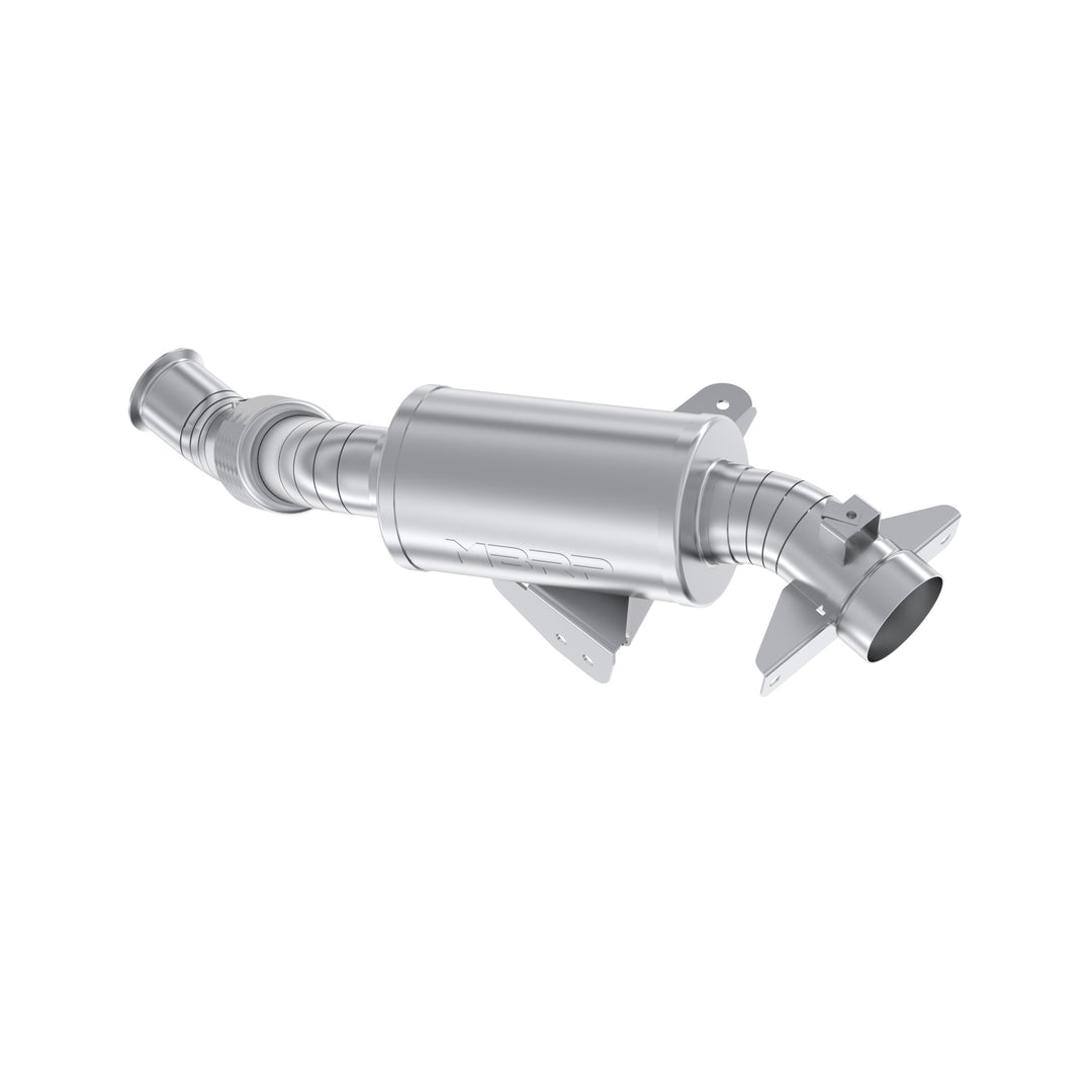 MBRP 24-Up Can-Am Maverick R, Performance Series 3" Turbo Back Single Slip-on Quiet AT-9225PT