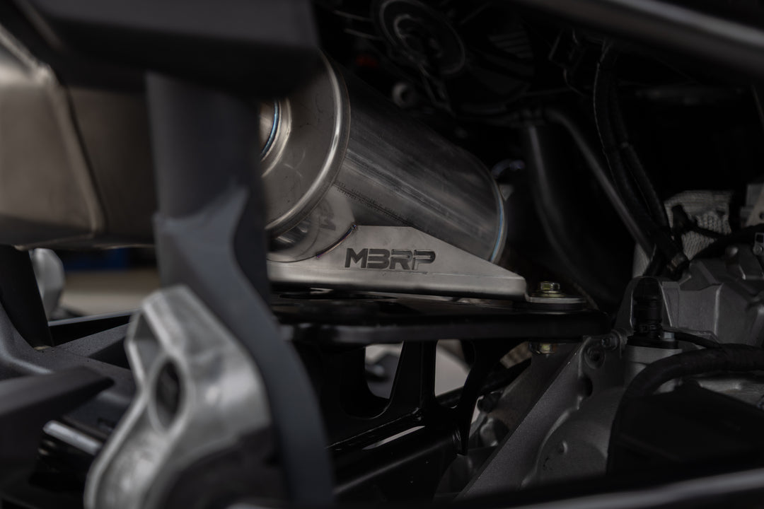 MBRP 24-Up Can-Am Maverick R, Performance Series 3" Turbo Back Single Slip-on Quiet AT-9225PT
