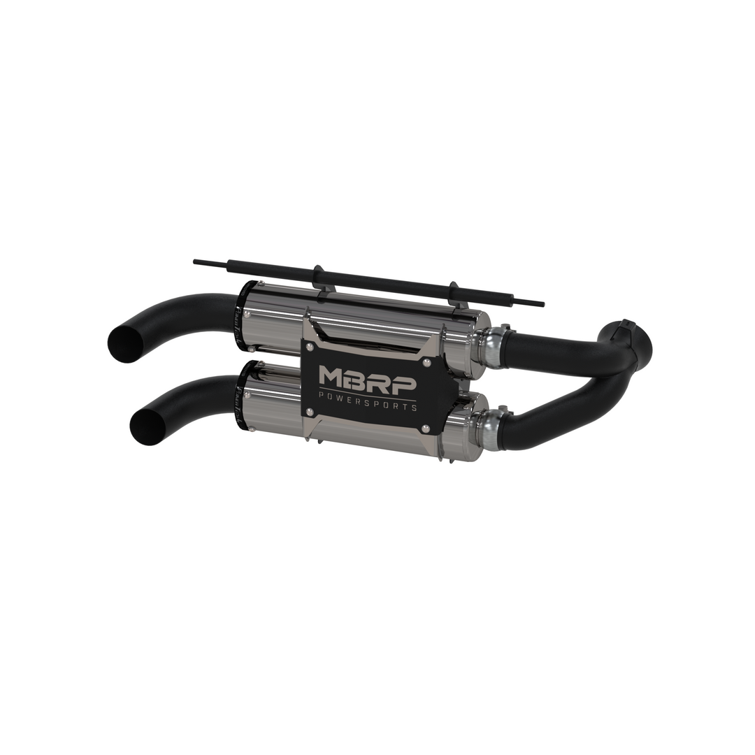 MBRP Stacked Dual Slip On Exhaust Pipe Performance Series For 11-14 Polaris RZR 900 All Models AT-9515PT