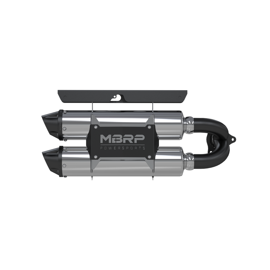 MBRP Stacked Dual Slip On Exhaust Pipe Performance Series For 16-21 Polaris RZR XP Turbo /Turbo S AT-9518PT