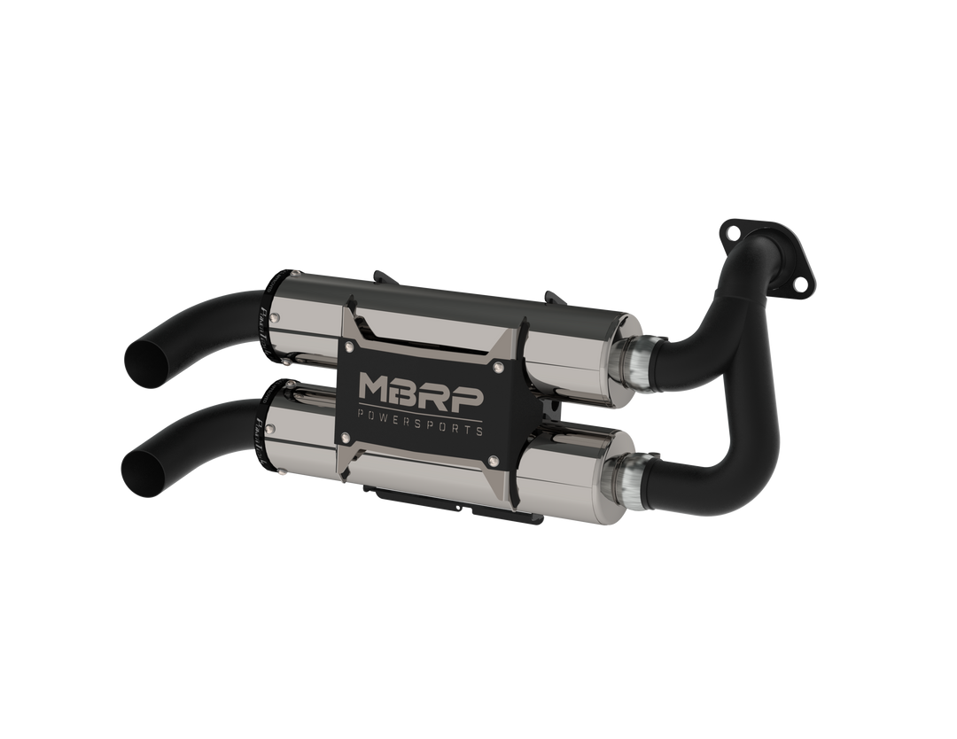 MBRP Stacked Dual Slip On Exhaust Pipe For 16-Up Polaris RZR S 1000 General 1000 Performance Series AT-9519PT