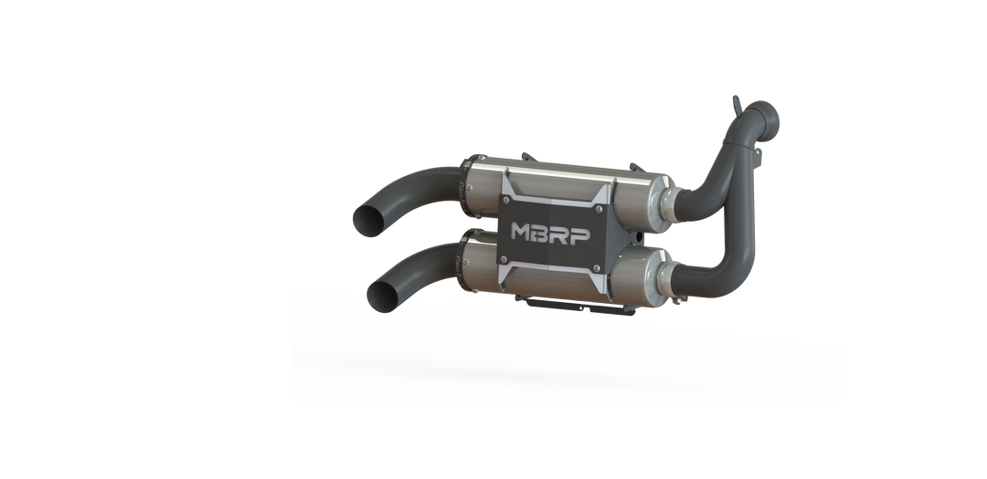 MBRP Stacked Dual Slip On Exhaust Pipe For 15-Up Polaris RZR 900 Performance Series AT-9520PT