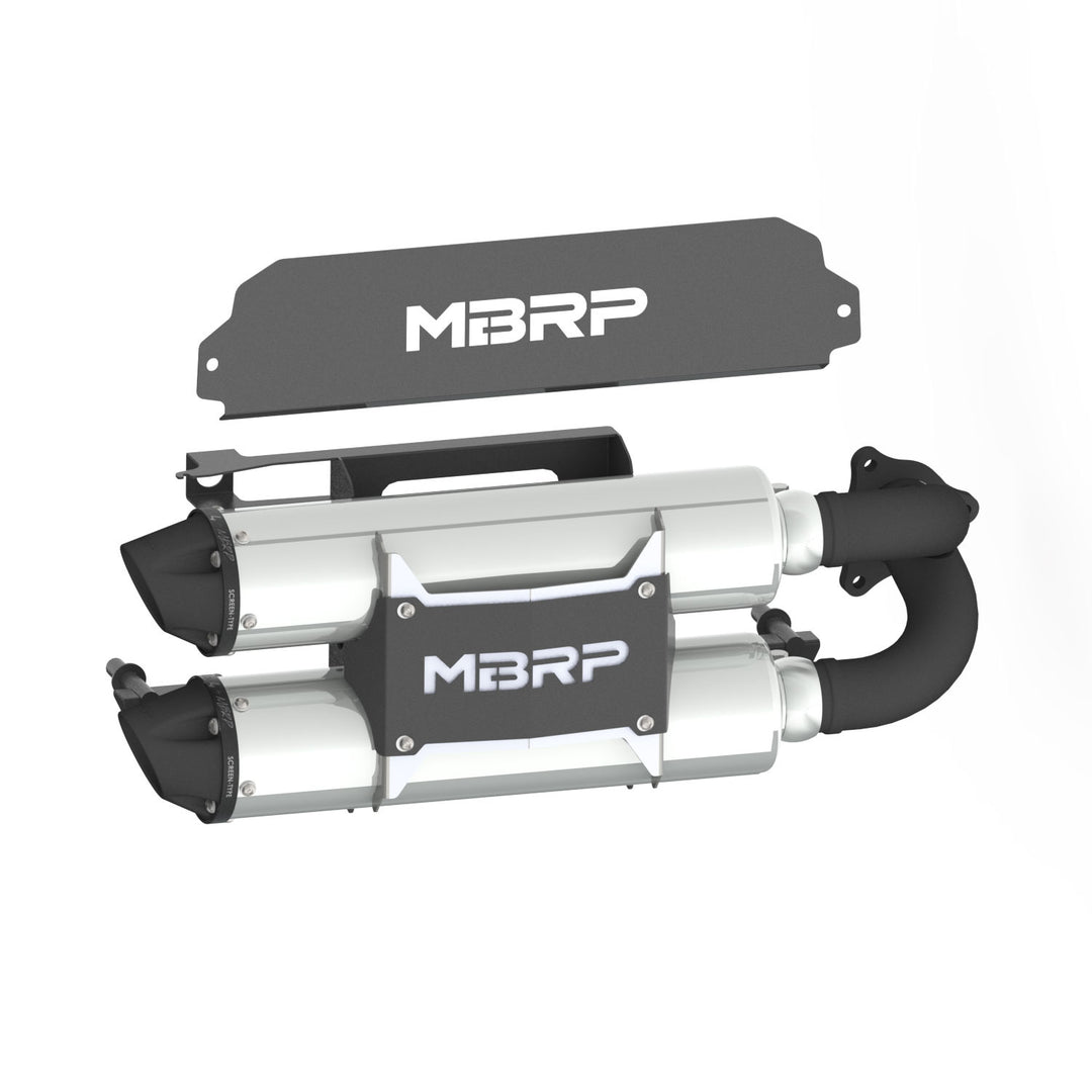 MBRP Stacked Dual Slip On Exhaust Pipe For 20-Up Polaris RZR Pro XP Turbo Performance Series AT-9524PT