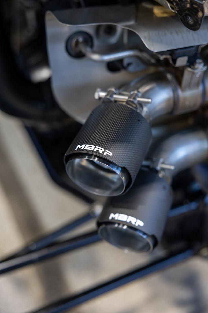 MBRP 2024-Up Polaris RZR XP 1000 Slip-on Stacked Dual-out Active Performance Exhaust AT-9536AS