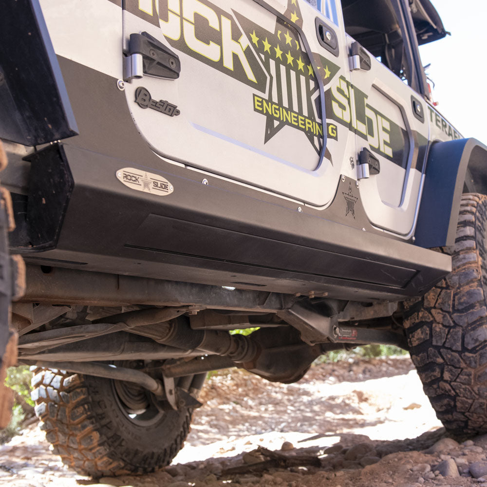 JK 4 Door Step Slider Skid Plate Rock Slide Engineering AX-SP-300-JK4