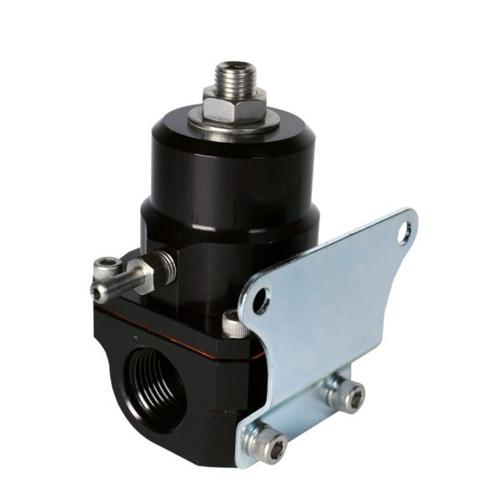 Aeromotive Compact EFI Regulator – Black Anodized (AN‑6 Inlet/Outlet) – P/N 13136