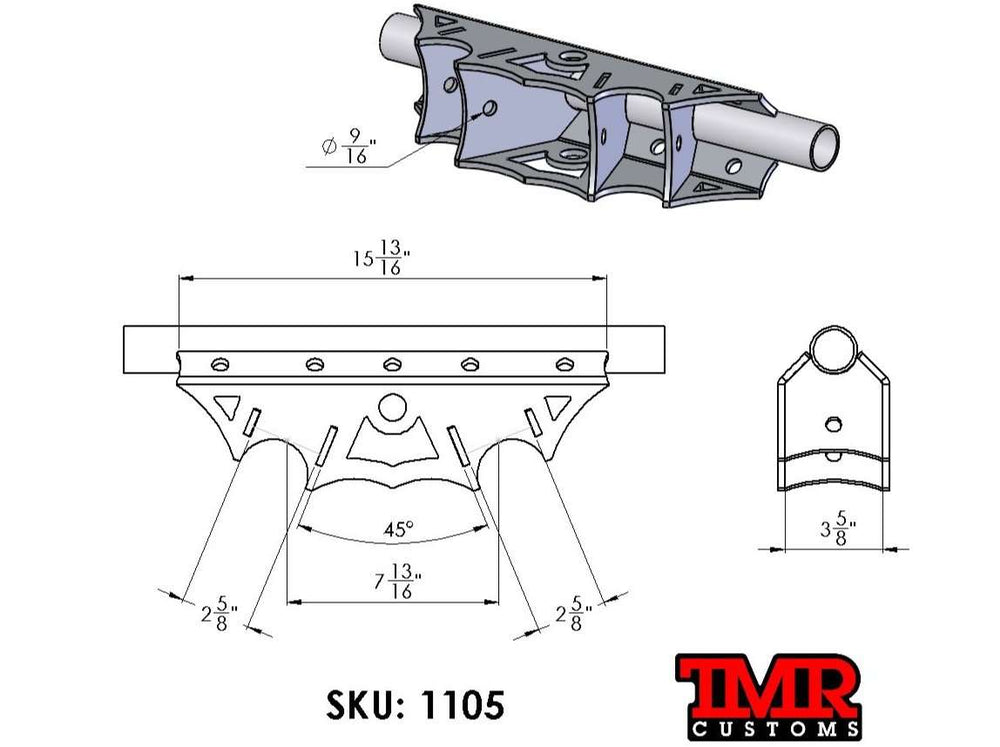 TMR Customs Dual Triangulated 4 Link Bracket