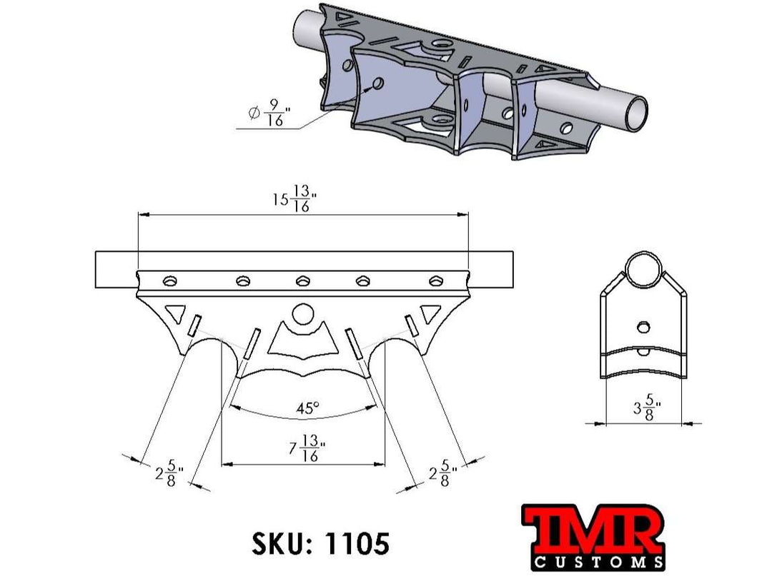 TMR Customs Dual Triangulated 4 Link Bracket