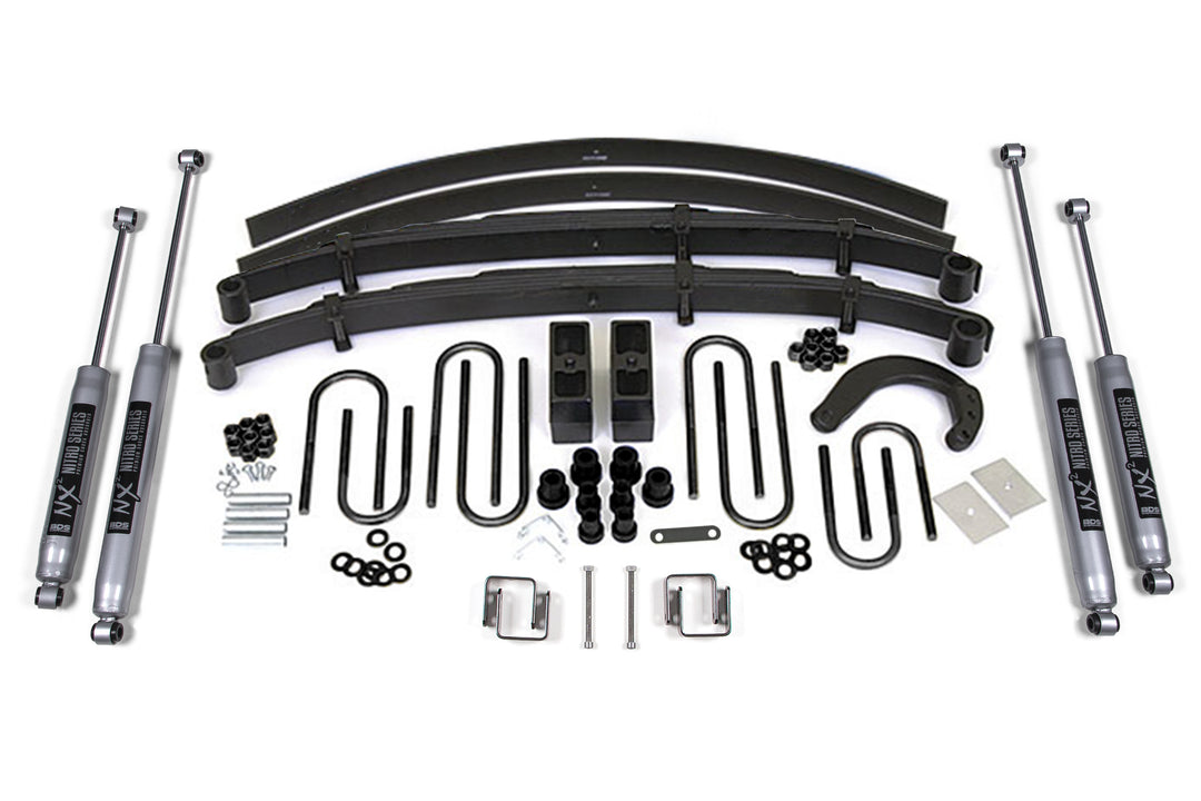 6 Inch Lift Kit Chevy/GMC 1/2 Ton Truck/SUV 77-87 4WD 4 Inch Block Kit with Add a Leaf W/Fox 2.0 Performance Series...