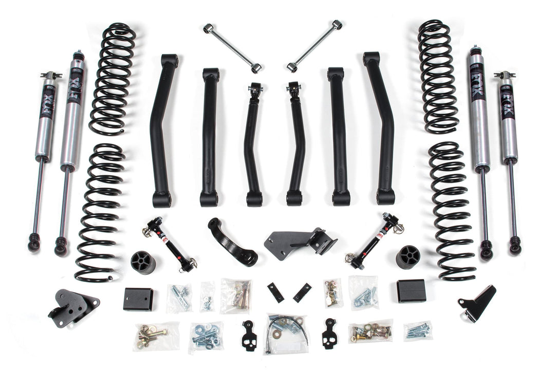 4.5 Inch Lift Kit Jeep Wrangler JK 07-11 4-Door Fixed Sway Bar Link Fox 2.0 Performance Shocks BDS1414FS