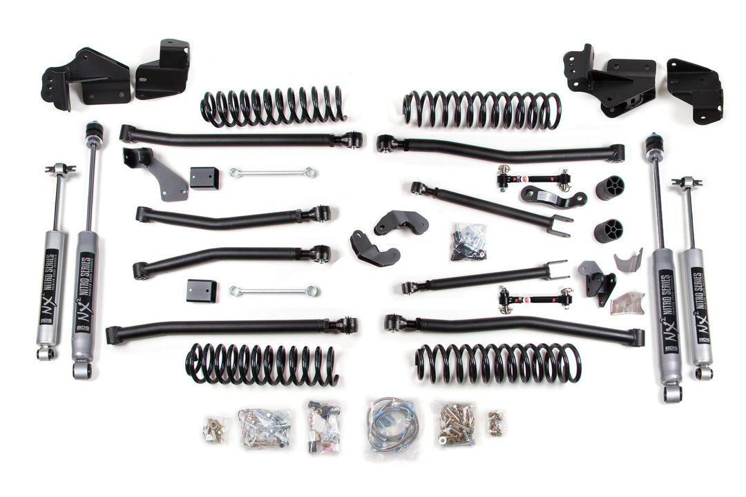 4 Inch Lift Kit Long Arm Jeep Wrangler JK 07-18 2-Door Sway Bar Disconnects Fox 2.0 Performance Shocks BDS1419FS