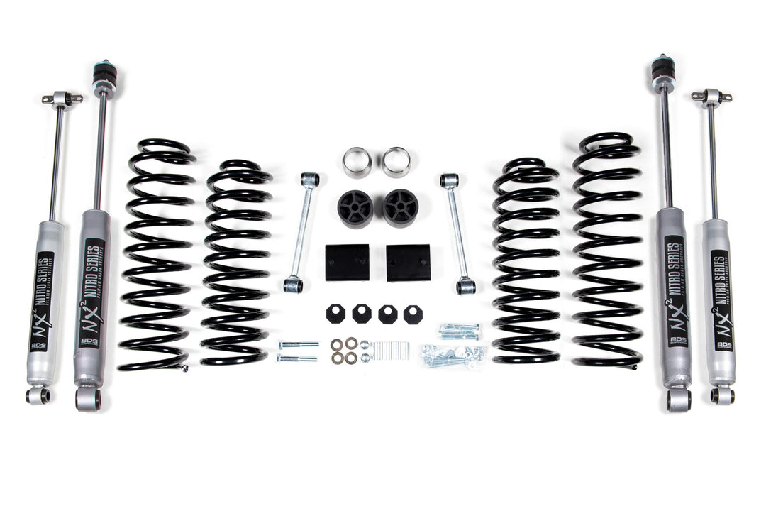 2 Inch Lift Kit Coil Spring Jeep Wrangler JK 12-18 4-Door Fox 2.0 Performance Shocks BDS1430FS