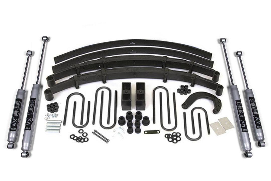 6 Inch Lift Kit Chevy/GMC 3/4 Ton Suburban 88-91 4WD 4 Inch Block Kit W Add A Leaf Fox 2.0 Performance Shocks BDS144FS