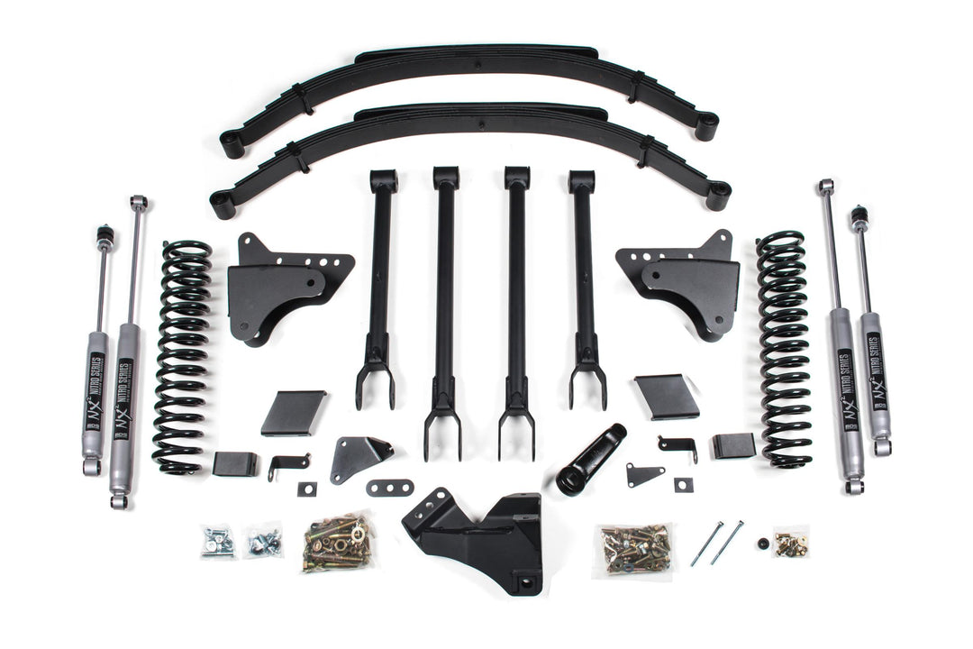 8 Inch Lift Kit 4-Link Conversion Ford F250/F350 Super Duty 11-16 4WD Gas Fox 2.0 Performance Shocks BDS1501FS
