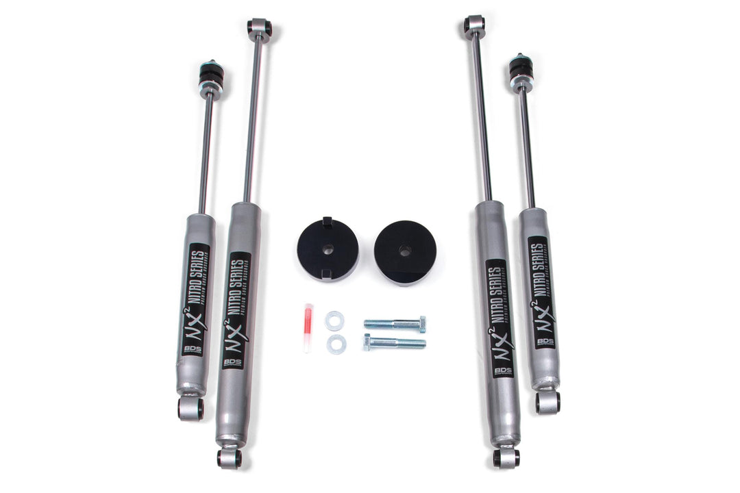 1 Inch Leveling Kit Coil Spacer Ford F250/F350 Super Duty 17-22 4WD With Fox 2.0 Performance Shocks BDS1518FS