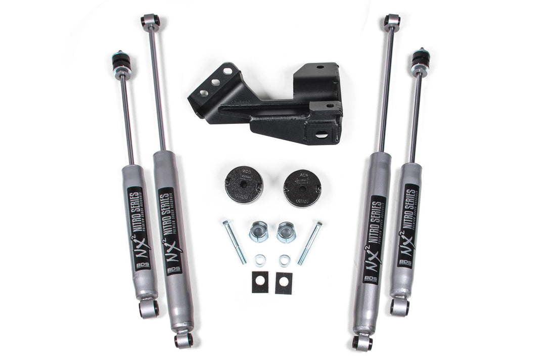 2 Inch Leveling Kit Coil Spacer Ford F250/F350 Super Duty 17-22 4WD Fox 2.0 Performance Shocks BDS1519FS