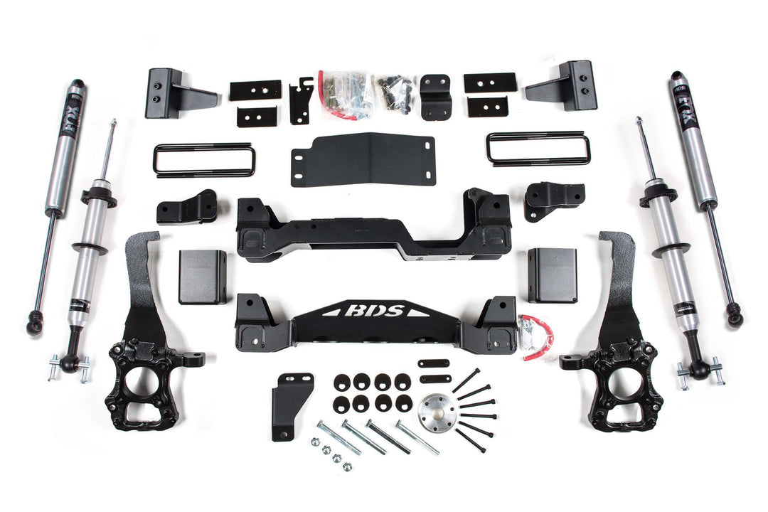 4 Inch Lift Kit FOX 2.0 Performance Shocks Internal Floating Piston Strut Ford F150 15-20 4WD BDS1533FSR