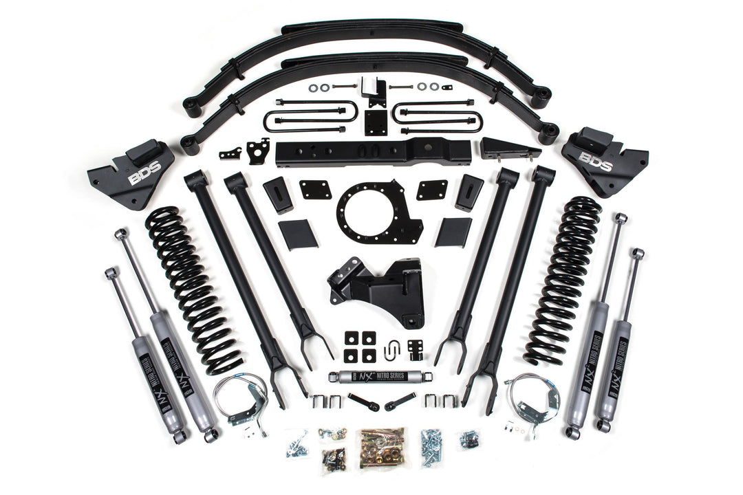 8 Inch Lift Kit 4-Link Conversion Ford F250/F350 Super Duty 17-19 4WD Diesel NX2 Nitro Shocks BDS1541H