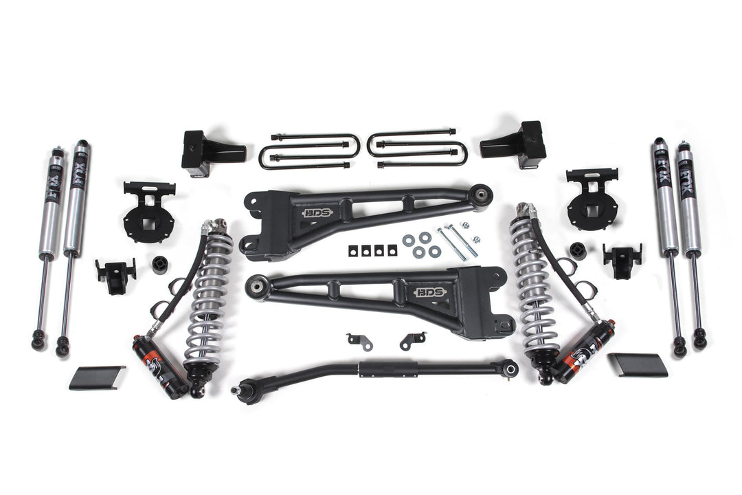 2.5 Inch Lift Kit w/ Radius Arm FOX 2.5 Performance Elite Coil-Over Conversion Ford F250/F350 Super Duty 17-19 4WD Diesel BDS1543FPE