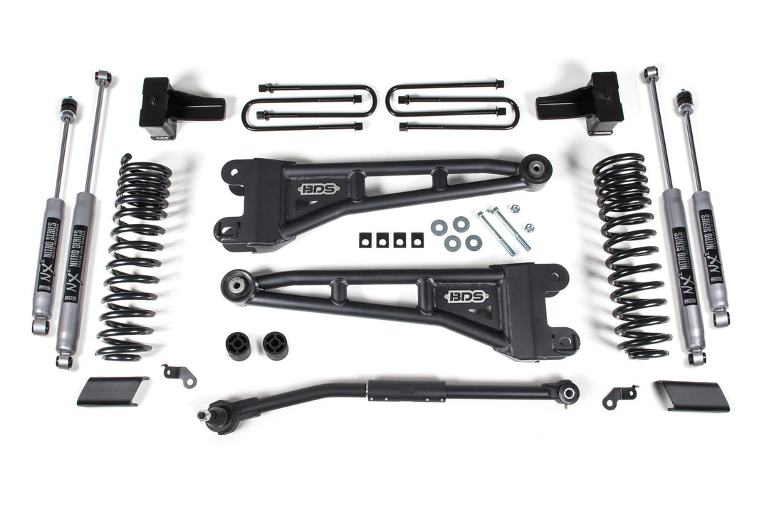 2.5 Inch Lift Kit w/ Radius Arm Ford F250/F350 Super Duty 17-19 4WD Diesel NX2 Nitro Shocks BDS1543H